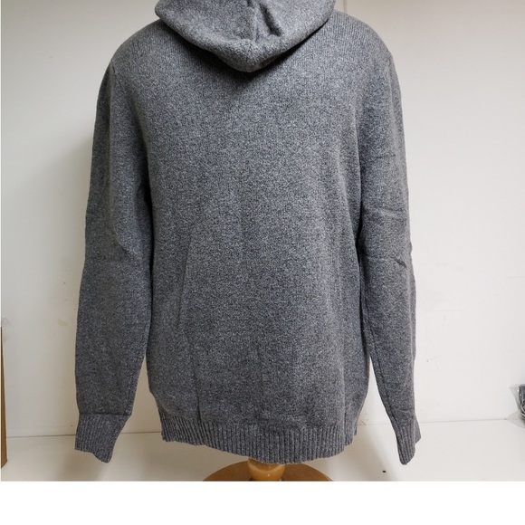 NEW! Hooded Solid Pullover Sweater, Heather Gray. Goodfellow Soft Medium Weight - Picture 3 of 7